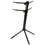 Stay Slim Series Two Tier Lightweight Column Keyboard Syntheiser Stand With Curved Arms