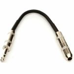 Hosa DOC-106 1/4" TRS Jack To 1/4" TSF Insert Direct Out Adapter Cable (black, 15cm)