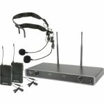 Chord NU2 Dual UHF Neckband & Lapel Wireless Microphone System (611.775MHz & 613.825MHz channel 38)
