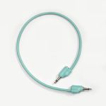TipTop Audio Stackable Shielded 3.5mm & 1/8'' Jack & Plug Patch Cable (40cm/cyan/single)