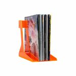 Audio Anatomy Retro Vinyl Record Rack (translucent orange, holds up to 40 records)