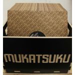 Mukatsuku 12 Inch Wooden Vinyl Record Box / Record Crate For LP's: Black Edition (holds up to 60 records) *Juno Exclusive*