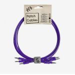 ALM Custom 3.5mm Male Mono Patch Cables (60cm, purple, pack of 5)