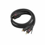 Monacor AC-150/SW Male To Male Stereo Phono (RCA) Cable With Ground Wire (1.5m, black)