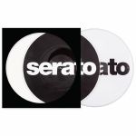 Serato Logo Picture Disc 12" Reversible Control Vinyl Records (pair, black on white, white on black)