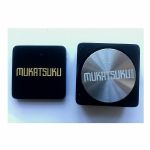 Mukatsuku Font Name Design Disk Stabilizer/Record Weight Stabilizer (510 gram) Plus Black & Gold Font Name Wooden Stabiliser Box