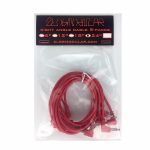 Zlob Modular Red Right Angle Patch Cables (60cm, pack of 5)