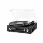 Victrola VTA67BLK Retro 3-in-1 Bluetooth Wireless Turntable With Speeds & Built in Speakers FM Radio (black)