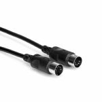 Hosa MID-303  5-Pin DIN To 5-Pin DIN MIDI Cable (3 ft, black)
