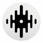 Serato DJ Logo 12 Inch Slipmats (pair, black on white)