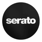 Serato Butter Rug 12 Inch Slipmats (pair, black with white logo)
