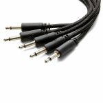 Erica Synths 30cm Braided Patch Cables (black, pack of 5)