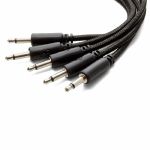 Erica Synths 10cm Braided Patch Cables (black, pack of 5)