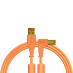 DJ Tech Tools Right Angled USB (A-B) Chroma Cable (neon orange, 1.5m)