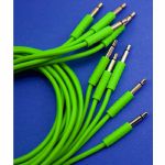 Nazca Noodles Green 25cm Premium 3.5mm TS Patch Cables (pack of 5, green)