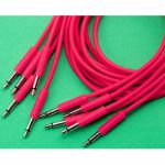 Nazca Noodles Pink 50cm Premium 3.5mm TS Patch Cables (pack of 5, pink)