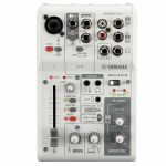 Yamaha AG03MK2 3-Channel Live Streaming Studio Mixer With USB Audio Interface (white)