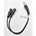 Flame 3.5mm Stereo Jack Male To 2 x 3.5mm Mono Jack Female Adpater Cable (single)