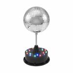 Eurolite Rotating Desktop Mirror Ball With LED Lighting (13cm)