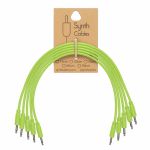 Synth Cables Glow In The Dark 3.5mm Mono TS Male Patch Cables (30cm, pack of 5)