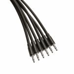Synth Cables Braided 3.5mm Mono TS Male Patch Cables (black/15cm/pack of 6)