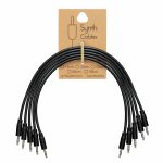 Synth Cables PVC 3.5mm Mono TS Male Patch Cables (black/15cm/pack of 5)