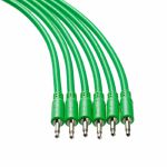 Synth Cables Braided 3.5mm Mono TS Male Patch Cables (green/15cm/pack of 6)