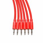 Synth Cables Braided 3.5mm Mono TS Male Patch Cables (red/15cm/pack of 6)