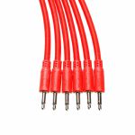 Synth Cables Braided 3.5mm Mono TS Male Patch Cables (red/60cm/pack of 6)