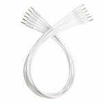 Synth Cables Braided 3.5mm Mono TS Male Patch Cables (white/60cm/pack of 6)