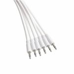 Synth Cables Braided 3.5mm Mono TS Male Patch Cables (white/60cm/pack of 6)