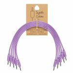 Synth Cables PVC 3.5mm Mono TS Male Patch Cables (purple/15cm/pack of 5)