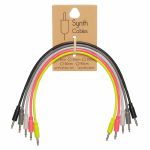 Synth Cables PVC 3.5mm Mono TS Male Patch Cables (mixed colour pack/15cm/pack of 5)