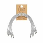 Synth Cables PVC 3.5mm Mono TS Male Patch Cables (cool grey/60cm/pack of 5)
