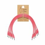 Synth Cables PVC 3.5mm Mono TS Male Patch Cables (hot pink/60cm/pack of 5)