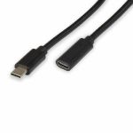 AV:link USB 3.0 Type C Plug To Type C Socket Cable (single/black/1.5m)