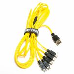 myVolts Roland Boutique 5-Way Power Splitter Cable (yellow, PSU not included)