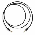 myVolts Candycords Halo Straight Mini Mono Jack To Straight Mini Mono Jack Cables (pair/liquorice black/80cm)