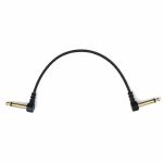myVolts Candycords Pedal To Pedal Angled Large Mono Jack To Angled Large Mono Jack Cable (single/10cm/liquorice black)