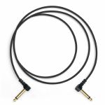 myVolts Candycords Pedal To Pedal Angled Large Mono Jack To Angled Large Mono Jack Cable (single/1.5m/liquorice black)