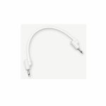 TipTop Audio Stackable Shielded 3.5mm & 1/8'' Jack & Plug Patch Cables (20cm/white/pack of 5)