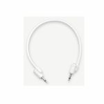 TipTop Audio Stackable Shielded 3.5mm & 1/8'' Jack & Plug Patch Cables (30cm/white/pack of 5)