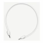 TipTop Audio Stackable Shielded 3.5mm & 1/8'' Jack & Plug Patch Cables (50cm/white/pack of 5)