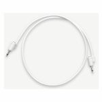 TipTop Audio Stackable Shielded 3.5mm & 1/8'' Jack & Plug Patch Cables (75cm/white/pack of 5)