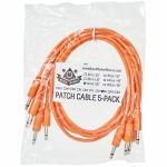 Black Market Modular 3.5mm (1/8") Male Mono Patch Cables (25cm/orange/pack of 5)