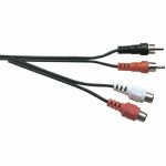 Electrovision 2x Phono Plugs To 2x Phono Line Sockets Cable (1.2m)