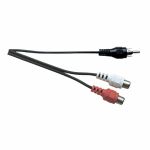Electrovision Phono Plug To 2x Phono Socket Cable (23cm)