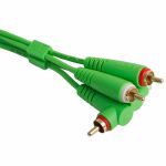 UDG Straight Dual RCA Male To Angled Dual RCA Male Ultimate Audio Cable Set (green, 3.0m)