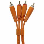 UDG Dual RCA (1/4") Male To Dual RCA (1/4") Male Ultimate Audio Cable Set (orange, 1.5m)