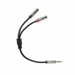 1010 Music 3.5mm Male Stereo TRS To 2x 3.5mm Female Mono TS Breakout Cable (single, 15cm)